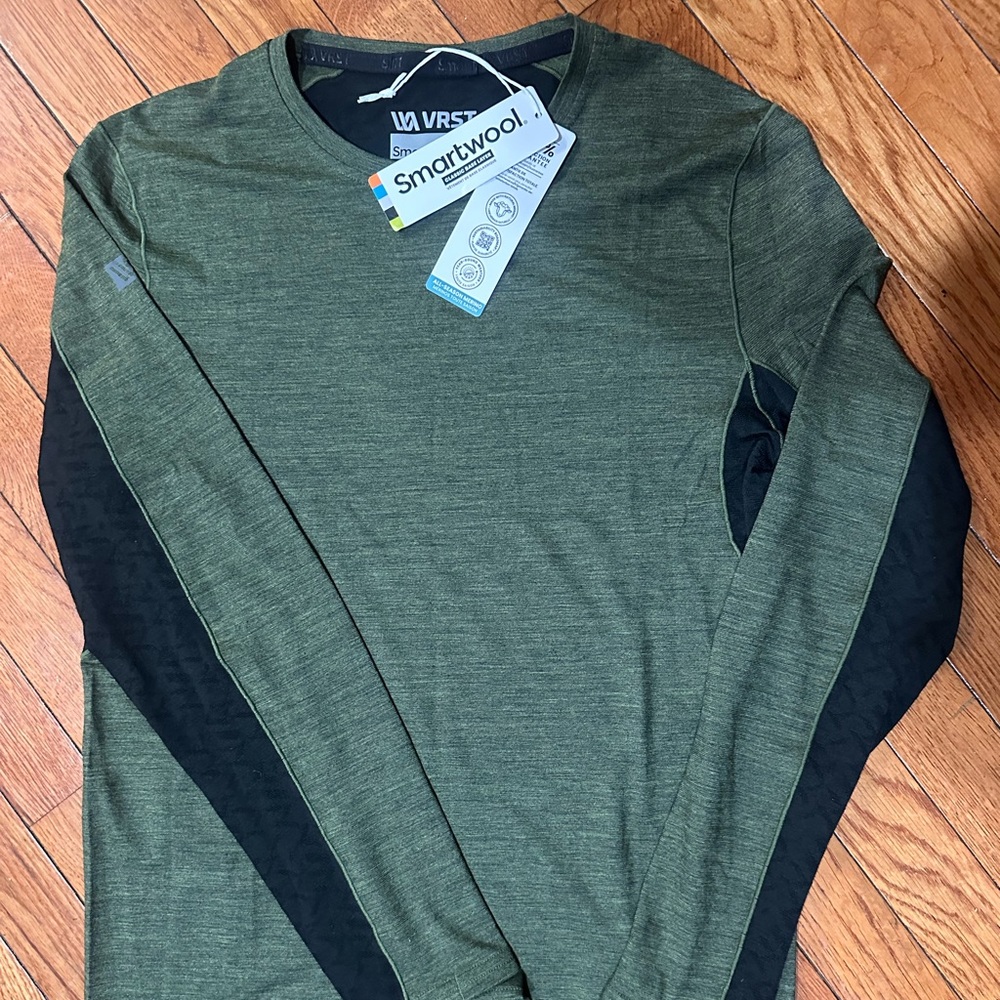 Smartwool Intraknit Thermal Merino Colorblock Crew Base Layer Top - Men's (Sm)